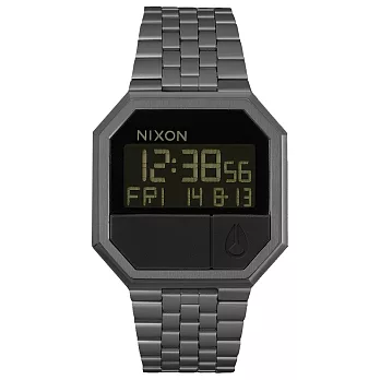 NIXON The RE-RUN雅痞概念時尚運動腕錶-深灰