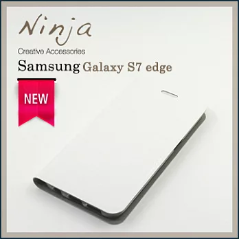 【東京御用Ninja】SAMSUNG GALAXY S7 edge經典瘋馬紋保護皮套（白色）
