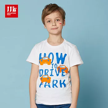 JJLKIDS 小車車王國塗鴉T恤(本白)120本白
