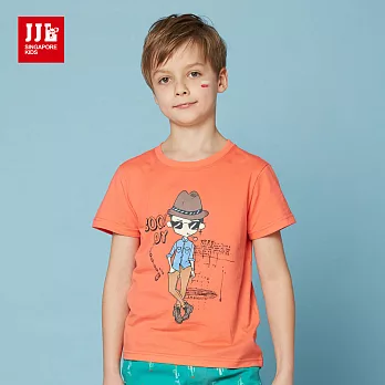 JJLKIDS個性COOL BOY 時尚T恤(海棠橙)120海棠橙
