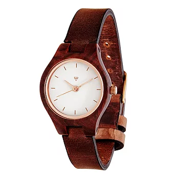 KERBHOLZ 原木手錶 Adelheid - 花梨木(真皮錶帶)