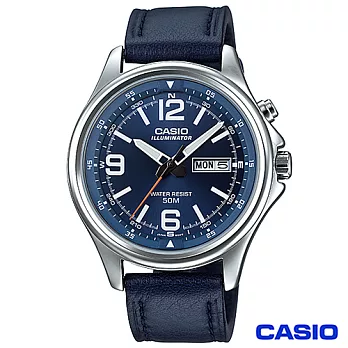 CASIO卡西歐 商務休閒皮帶腕錶 MTP-E201L-2B