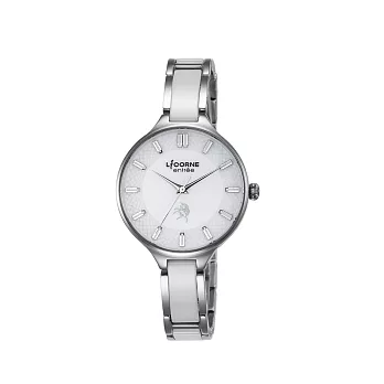 【LICORNE】恩萃Entree 細緻女伶半陶腕錶 (白 LT107LWWI)