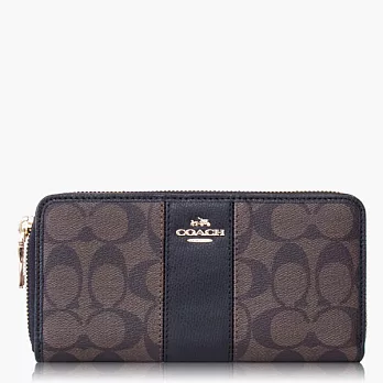 【COACH 方便整理】PVC / 拉鍊式多功能長夾_深咖啡