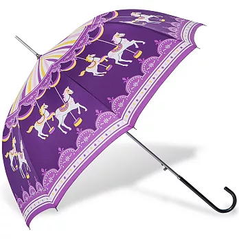 【rainstory】旋轉木馬(紫)抗UV自動開直骨傘