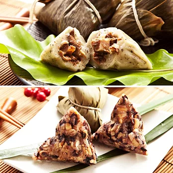 樂活e棧-素食客家粿粽子+潘金蓮素食嬌粽子(6顆/包，共4包)6/1~6/3