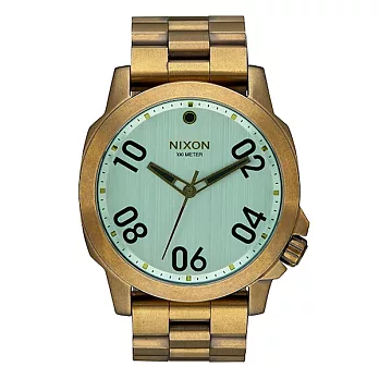 【NIXON】Ranger 45 軍事戰略潮流設計腕錶_A521復古金