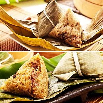 樂活e棧-頂級素食滿漢全席粽子+三低健康招牌素食素滷粽(6顆/包,共4包)6/1~6/3