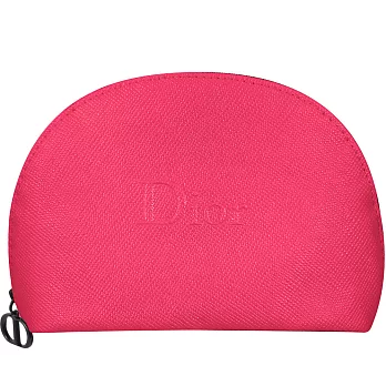 Dior 迪奧 桃色荔枝皮半圓美妝包