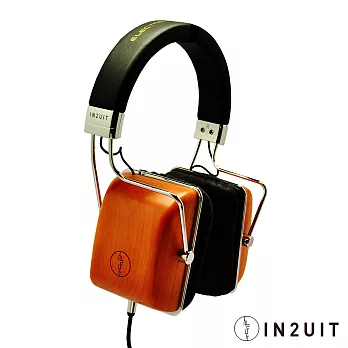 IN2UIT 混合式靜電技術 原木耳罩式耳機 (I500B)胡桃木