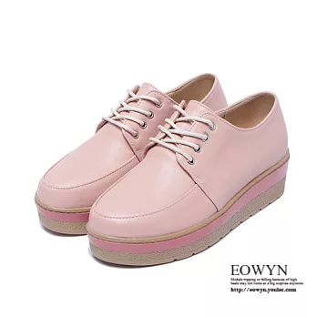 EOWYN．新款圓頭系帶休閒平底包鞋EMD04418-59/4色/34-39碼現貨+預購34粉色