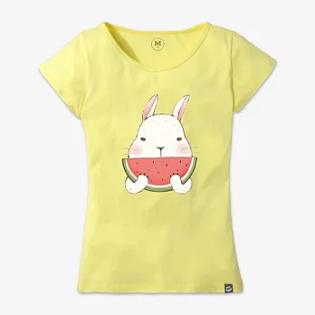 【Fandora】大白兔的夏日西瓜夢-女裝修身-XS檸檬黃