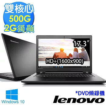 Lenovo IdeaPad 300《17吋_Win10》雙核心 2G獨顯 500G HD+ 超值大筆電(80QH005LTW)