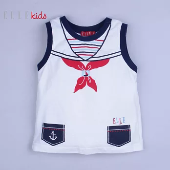 【ELLE】樂活海洋休閒背心(白)110白