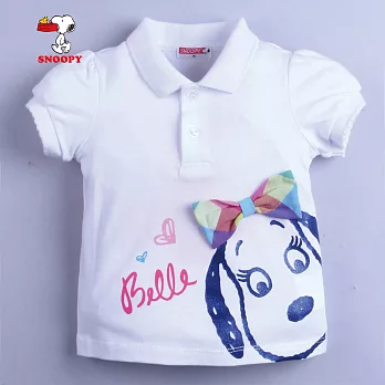 【SNOOPY】俏麗貝兒有領上衣(白)80白