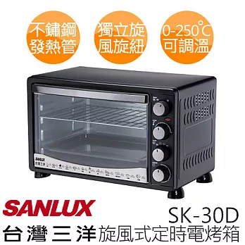 現貨供應! ／【台灣三洋 SANLUX】 30L 電烤箱 【SK-30D】