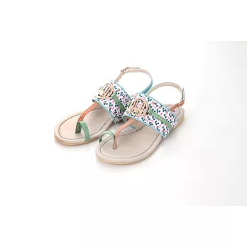 Lebunny Bleu 韓國藍兔子Filp-flops童趣經典涼鞋(米/淺藍)-4s8米