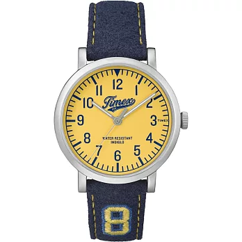 【TIMEX 】天美時復刻University系列學院風手錶 (黃/藍 TXT2P83400)