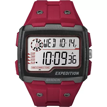 【TIMEX】天美時EXPEDITION SHOCK戶外系列多功能電子手錶 (紅 TXT4B03900)