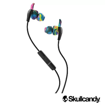 美國Skullcandy 骷髏糖 XTPLYO 運動型入耳式耳機-黑+彩虹色(公司貨)