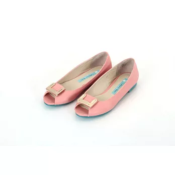 Lebunny Bleu 韓國藍兔子經典熱銷平底魚口鞋4S6粉紅色