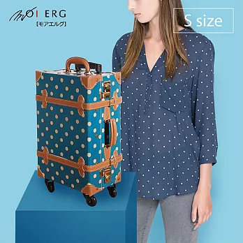 【MOIERG】Polka Dots復古水玉假期combi trunk (S-17吋) Blue