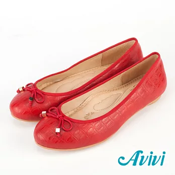【U】Avivi - 微甜女孩蝴蝶結娃娃鞋EUR34 - 紅色