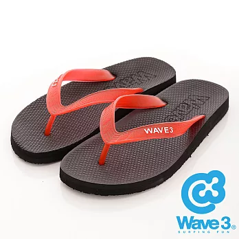 WAVE 3 (男) - 看見你 果凍透視感人字夾腳拖鞋 - 紅帶黑M紅帶黑