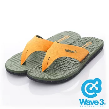 WAVE 3 (男)- 水無感 潛水衣輕量防水T字夾腳拖鞋 - 桔綠M桔綠