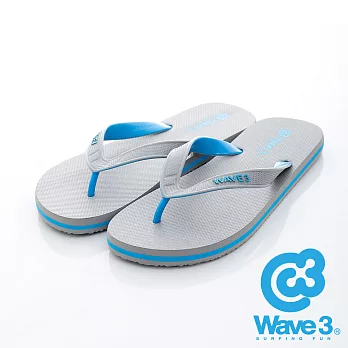 WAVE 3 (男) -雙子座 獨家設計ESP 四代雙色鞋耳人字夾腳拖鞋 - 藍灰M藍灰
