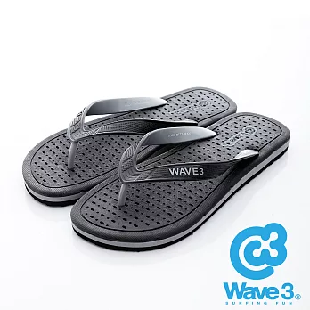 WAVE 3 (男) - 極度乾燥 獨家排水設計透爽人字夾腳拖鞋 - 黑灰M黑灰