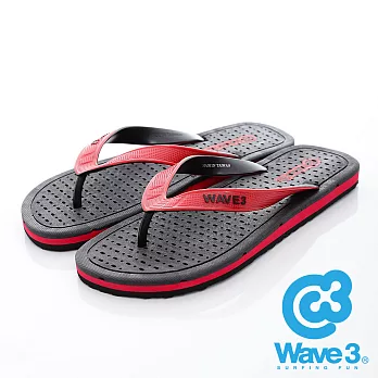 WAVE 3 (男) - 極度乾燥 獨家排水設計透爽人字夾腳拖鞋 - 黑紅M黑紅