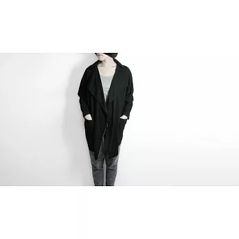 I . A . N Design 黑色特殊立體領外套 有機棉 Organic CottonFREE黑色