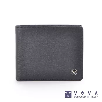 VOVA • 沃汎 - 高第系列9卡水波紋透明窗短夾 -黑色