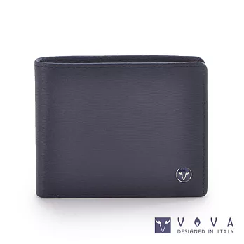 VOVA • 沃汎 - 高第系列8卡水波紋短夾 - 墨藍