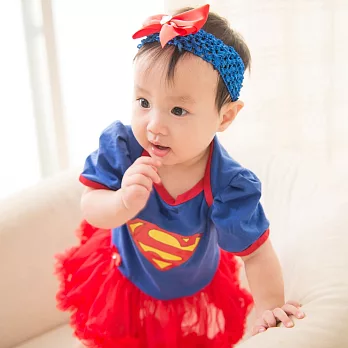 [日安朵朵]女超人女嬰蓬裙tutu連身衣/包屁衣(送頭飾) 彌月 周歲 滿月 生日禮0-6M女超人