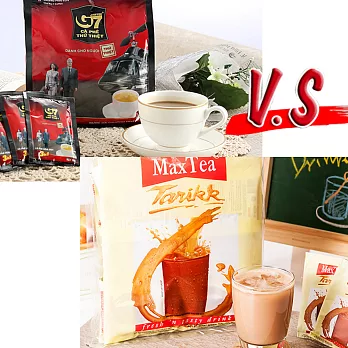 【G7】三合一即溶咖啡和【MaxTea】印尼拉茶和任選10袋組A