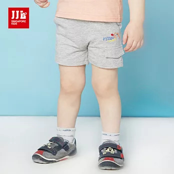 JJLKIDS 噴火小恐龍純棉短褲(麻灰)70麻灰73cm