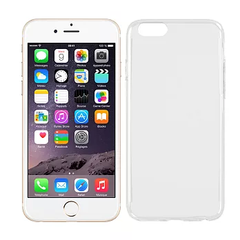 極簡派 Apple iPhone 6/6S Plus 透明保護殼 (送保貼)