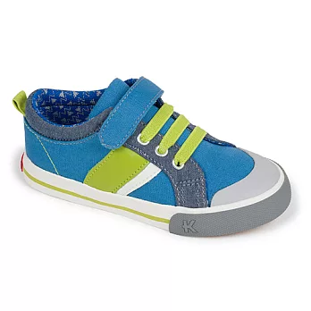【See Kai Run】Sneakers-Kai異材質帆布鞋-藍與綠10