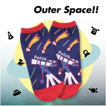 【Outer Space】觀星望遠鏡短襪(3入)15-18CM