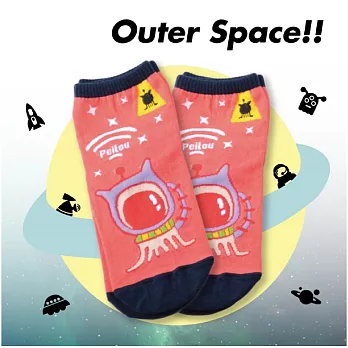 【Outer Space】外星人短襪(3入)15-18CM