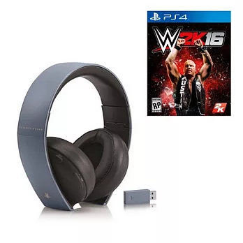 秘境探險4 特仕版 無線耳機(0083 BU)+PS4遊戲 WWE 2K16(專)