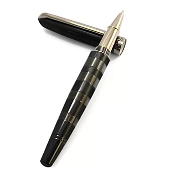 美締克 Jupiter 幸運星系列 雙色細圈紋黑夾鋼珠筆