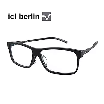 【ic!berlin 光學眼鏡】德國薄鋼眼鏡-黑框(BASTIAN S.-OBSI-BLACK)