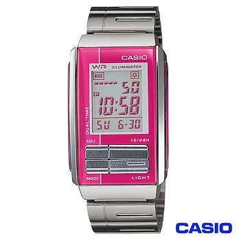 CASIO卡西歐 新潮流電子液晶休閒腕錶-桃紅 LA-201WD-4A