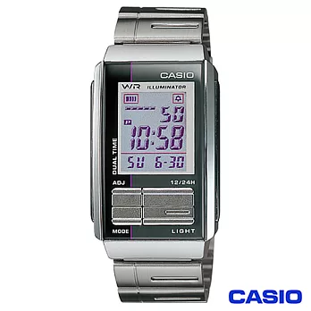 CASIO卡西歐 新潮流電子液晶休閒腕錶-紫黑 LA-201WD-6A