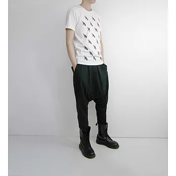 I . A . N Design 京都鴉 基本版 短袖 有機棉 Organic Cotton S白色