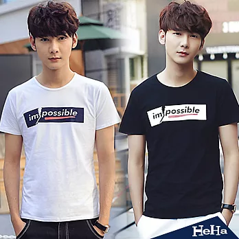 T恤 夏季韓版短袖上衣 二色-HeHa-XL（白色）