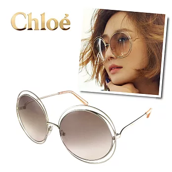 【Chloe 太陽眼鏡】CE114S-724_名媛配戴同款墨鏡(雜誌型錄款-蜜桃色)